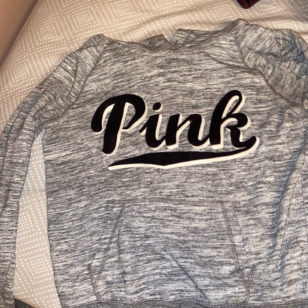 PINK grey hoodie